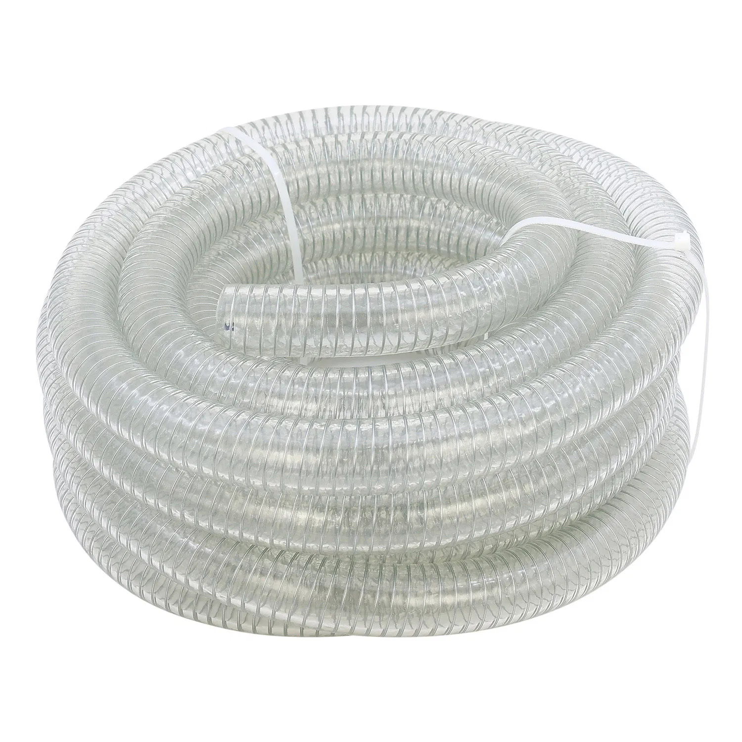 Weather Solutions Spring Hose Flexible PVC &amp; Steel Wire Reinforced Transparent Silicone Oil Suction Hose Plastic Hose