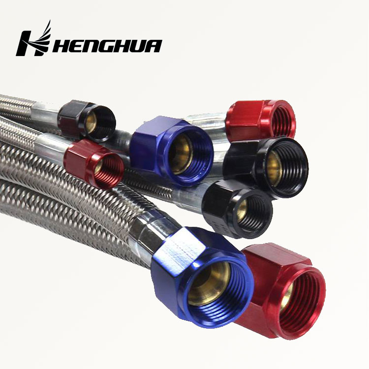 Racing Automotive An4 An6 An8 An10 An12 An16 An20 Nylon Stainless Steel Braided E85 Oil Cooler Fuel Line Rubber Hose