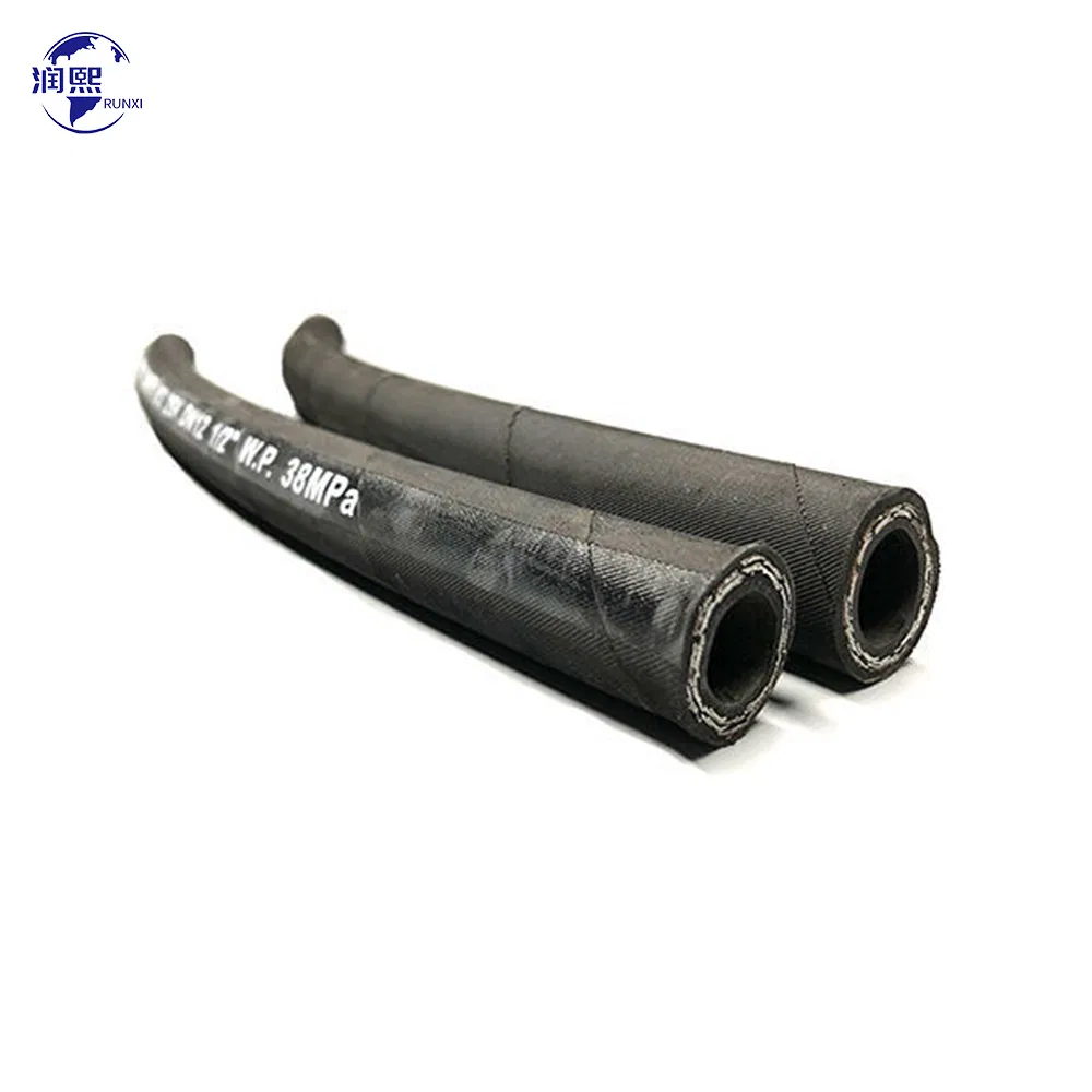 Black Rubber Hydraulic Fluid Air Oil Fuel Line Flexible