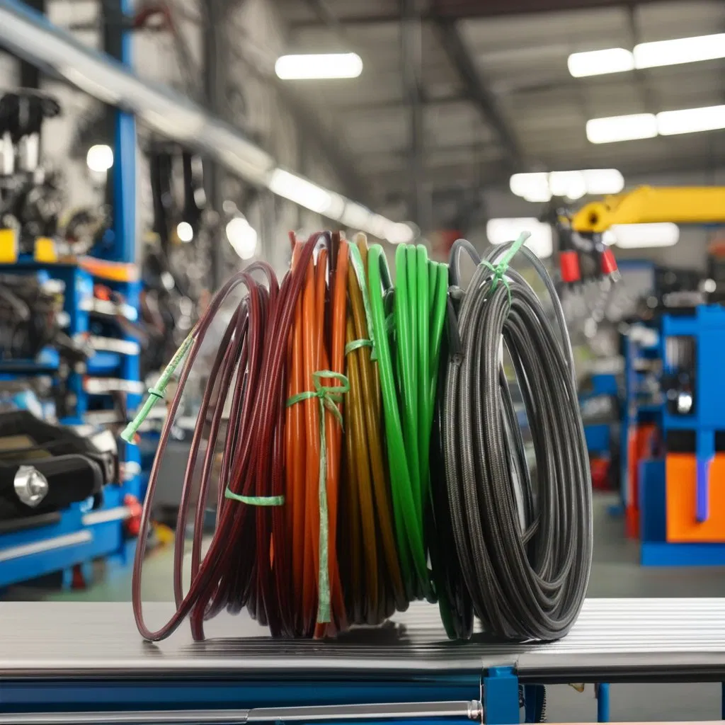 Motorcycle #3 -3an PTFE Fuel Brake Hose Pipe Black Blue Yellow Red Clear Color Coated An3 Stainless Steel Ss Braided Brake Lines