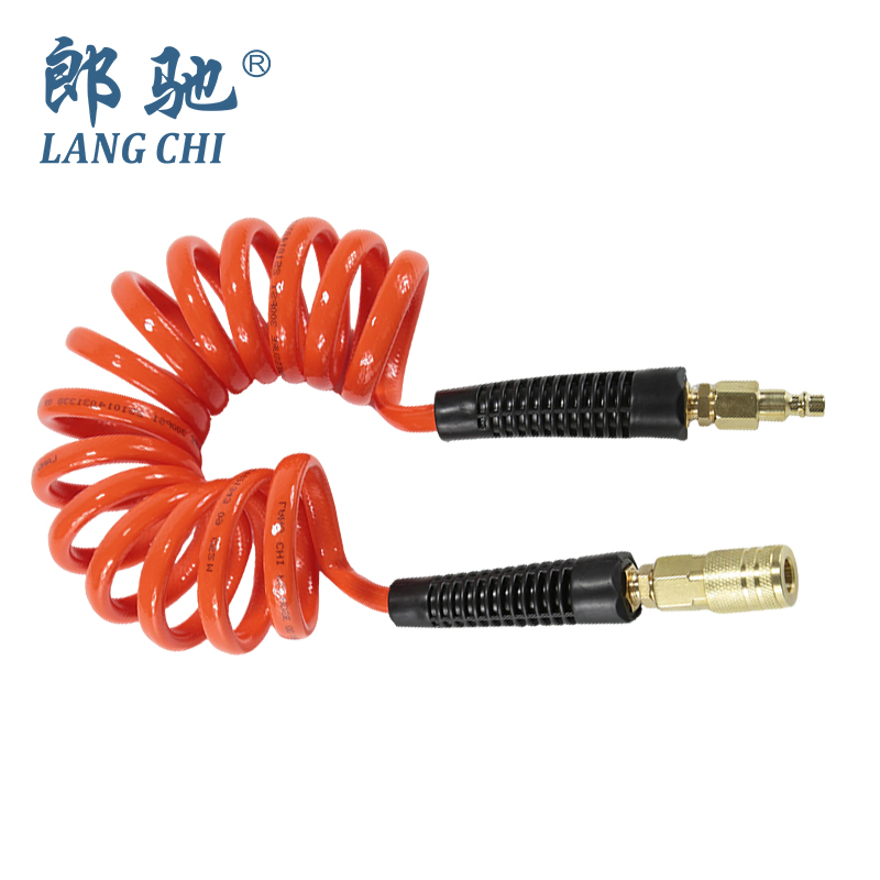 Durable High Pressure PU Coiled Hose for Air and Fluid Transmission