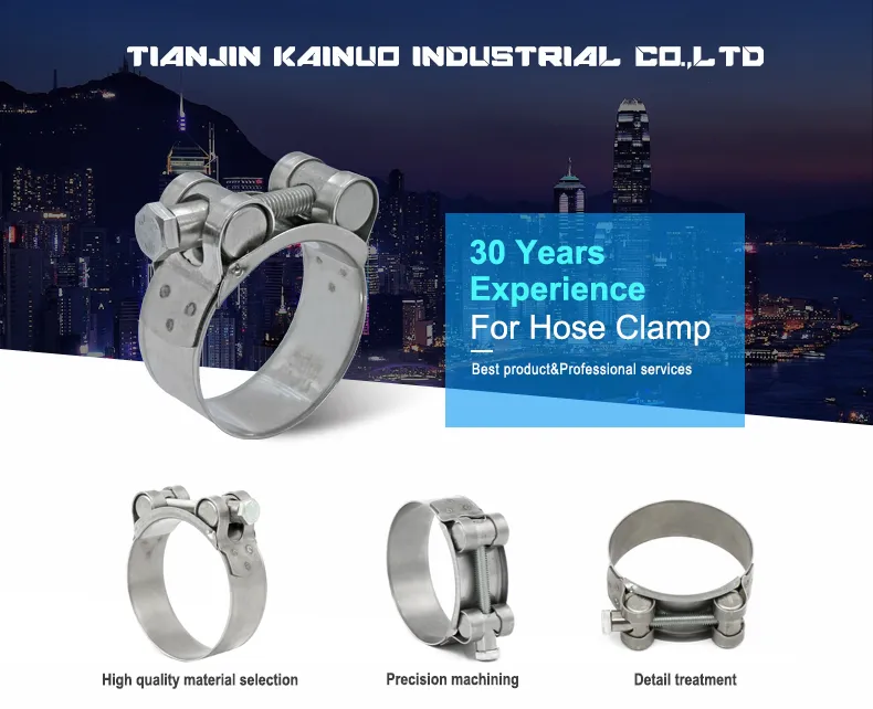 Heavy Duty Single Bolt Super Power Unitary Hose Clamp 1
