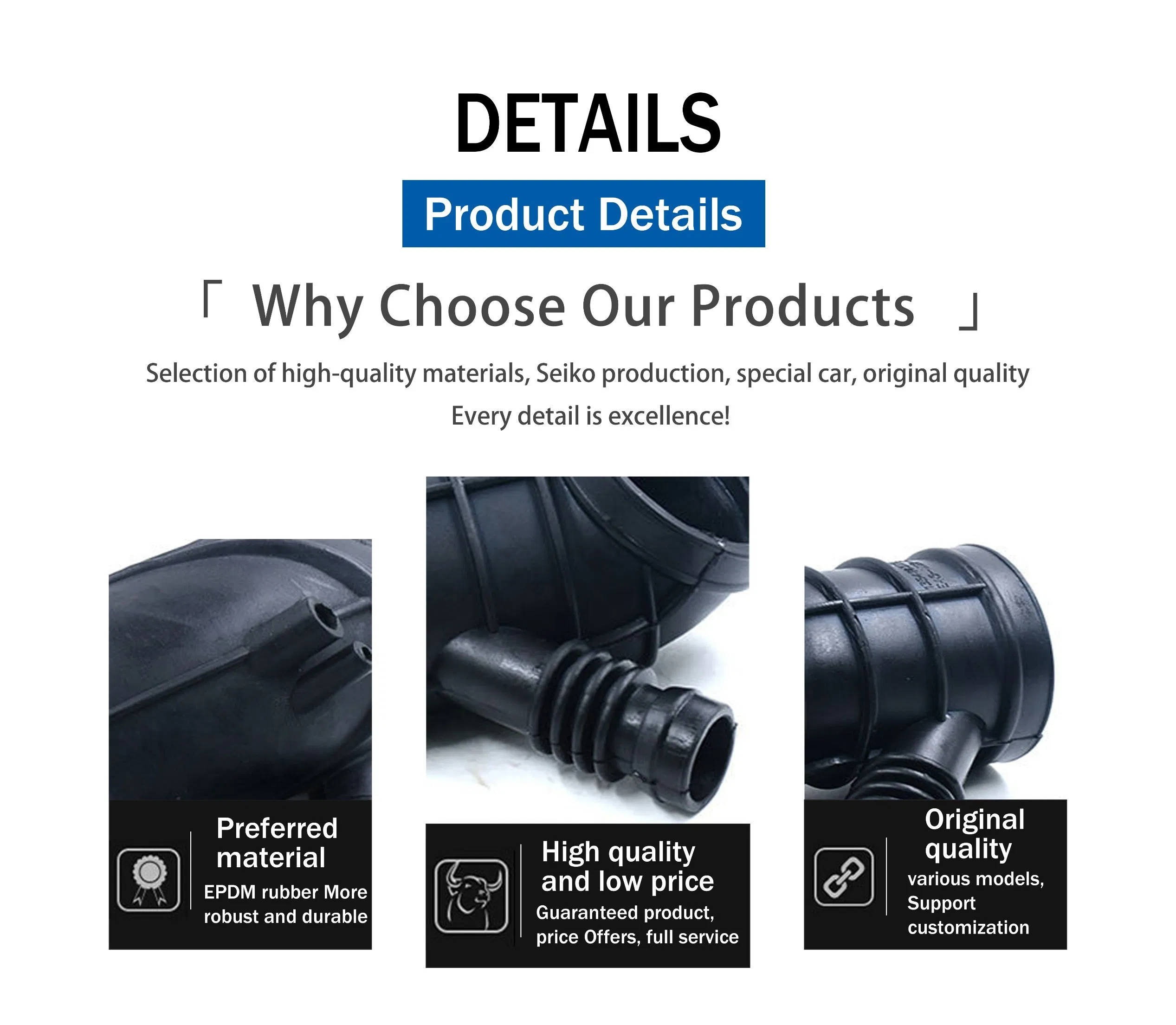 Flexible 3mm 3.5mm 6mm 8mm 4omm 50mm Silicone Vacuum Heater Hose Tube for Truck