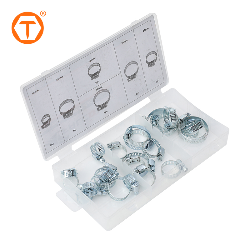 26 PCS Hose Clamp Assortment Quick Release Adjustable Worm Gear Hose Clamp Kit for Automotive Radiator Fuel Line Mechanical