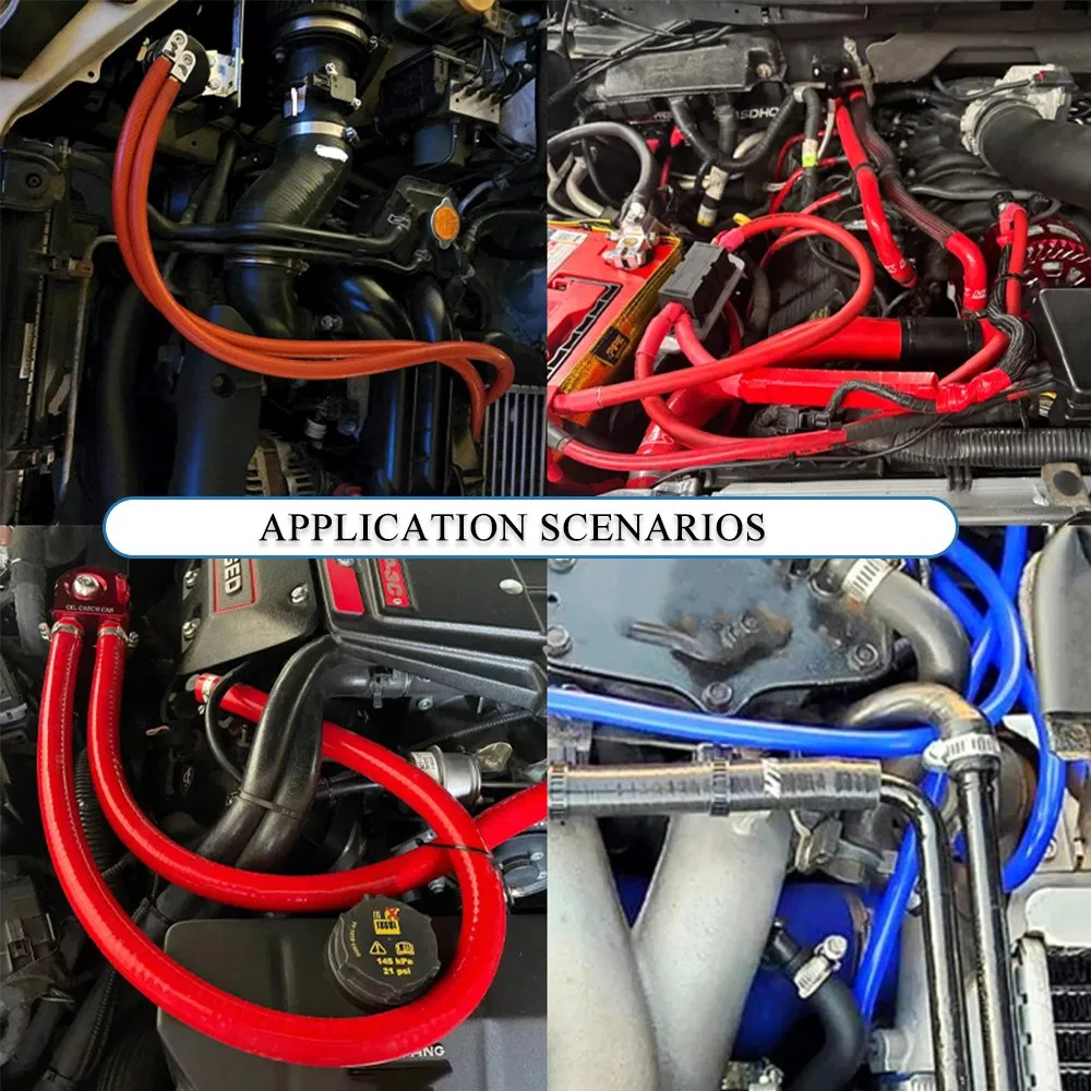 Wholesale Custom Auto High Pressure High Temperature Resistant Flexible Braided Extruded Intake Air Car 10/16/18/19mm Vacuum Silicone Heater Hose Tube Pipe