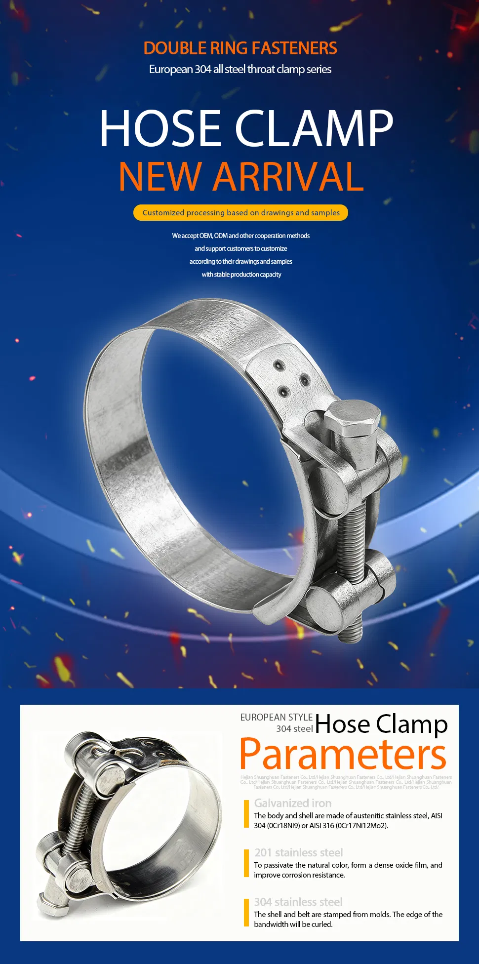 European Style Hose Clamp Standard