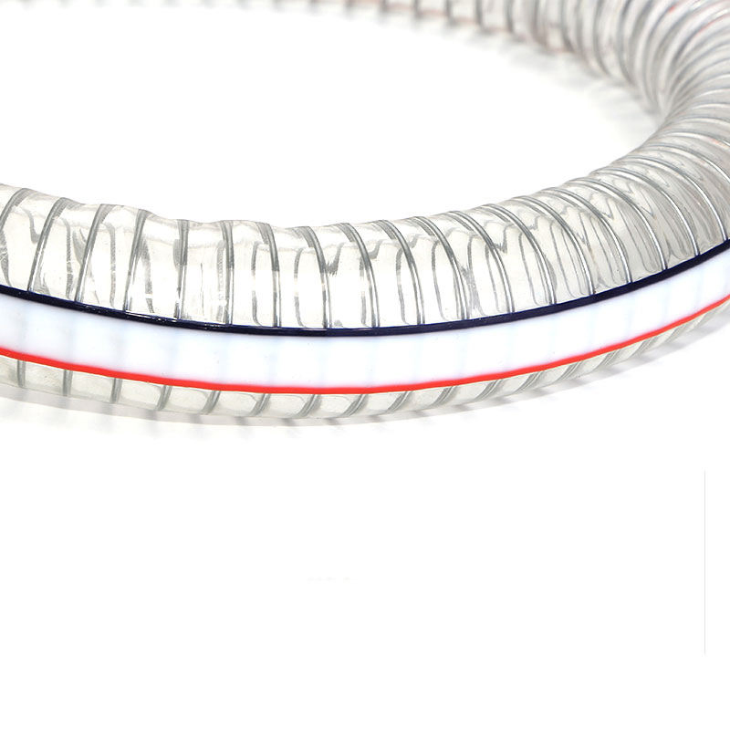 Corrosion and Aging Resistance Stainless Steel Wire Reinforced PVC Vacuum Hose for Oil and Powder for Water Oil Powder Suction Discharge Conveying