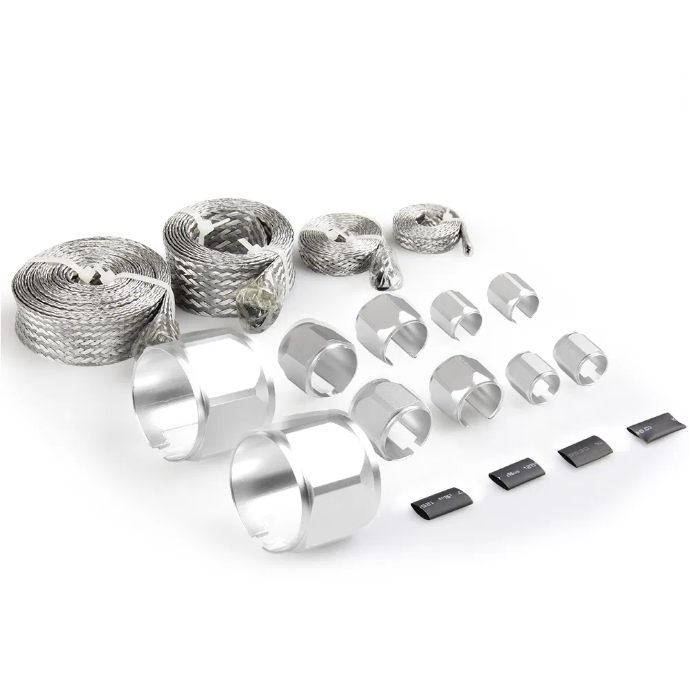 Spectre Performance Silver Flex Vacuum Heater Braided Hose Engine