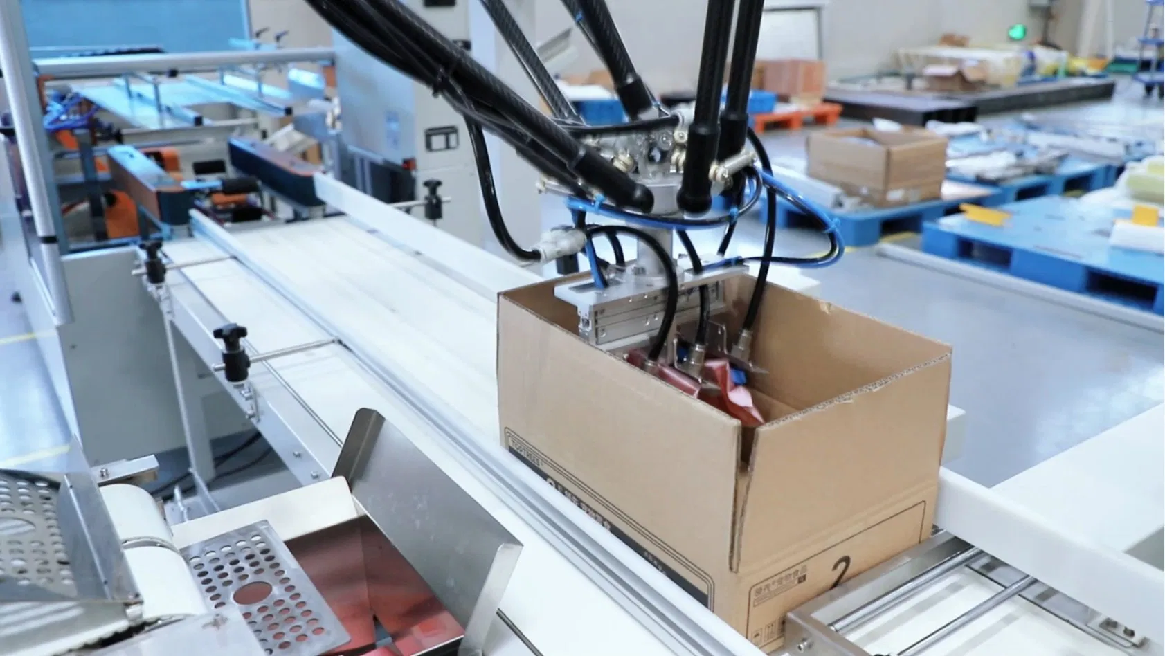 Flexible Robotic Packing Line with Modular Conveyor Integration