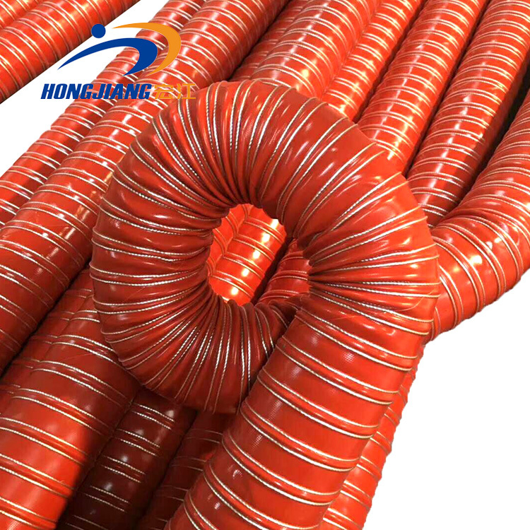 Glass Fiber Cord Reinforced Silicone Hot Air Duct Hose Flexible Silicone Pipe