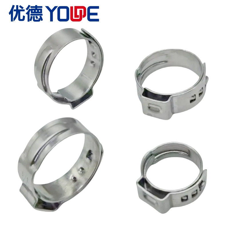 Single Ear Hose Clamp SS304 Adjustable Sizes for Automotive Hose Faucet
