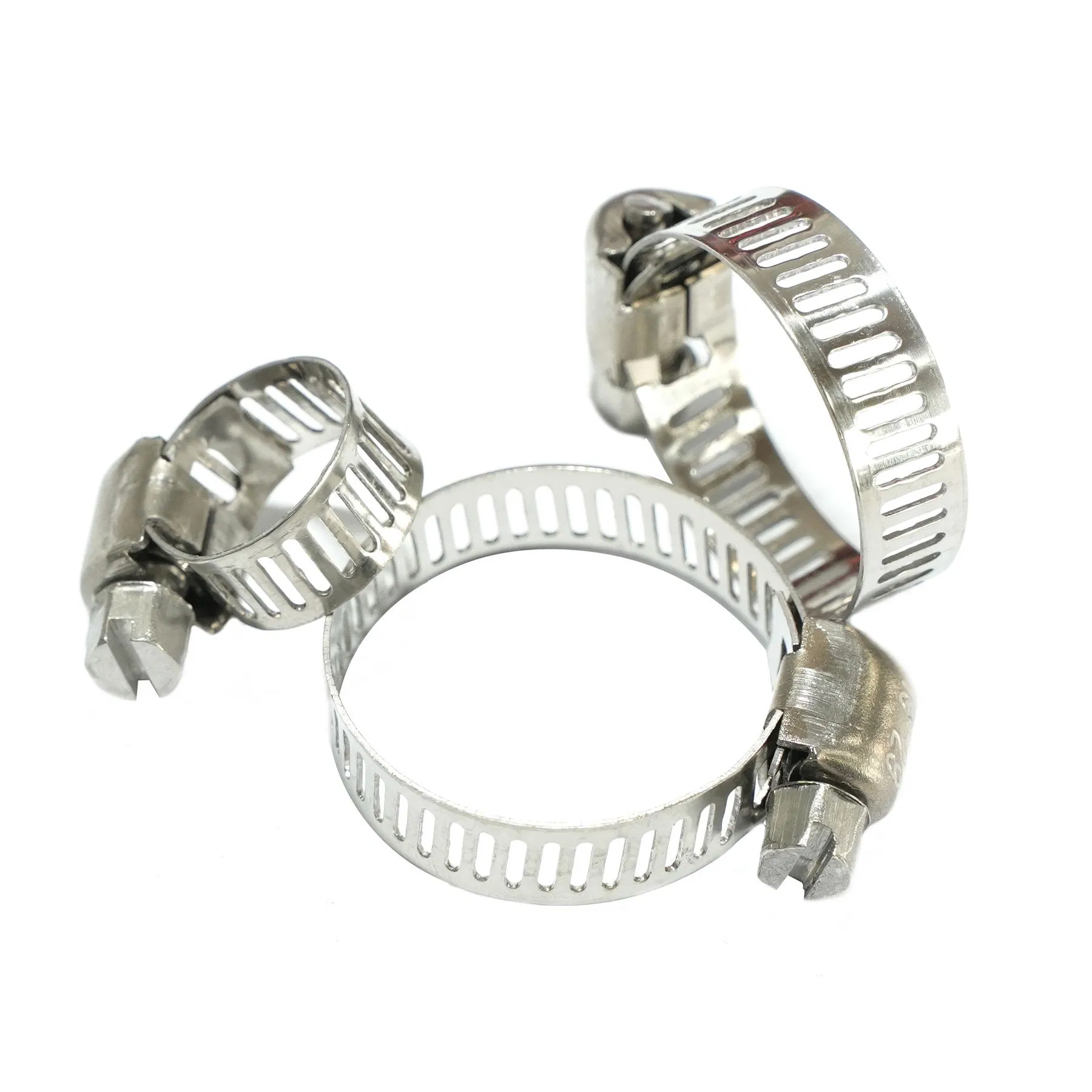 12mm Bandwidth Perforated Tube Clamp Stainless Steel Adjustable Hose Clamp for Automotive