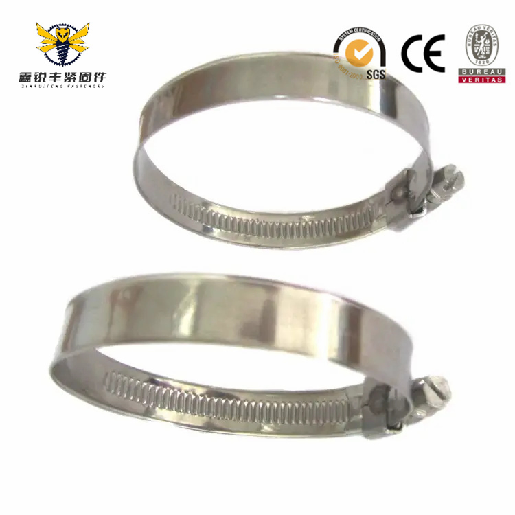 German Type Hose Clamp with Label Automotive Hose Clamp Stainless Steel Car Clamp