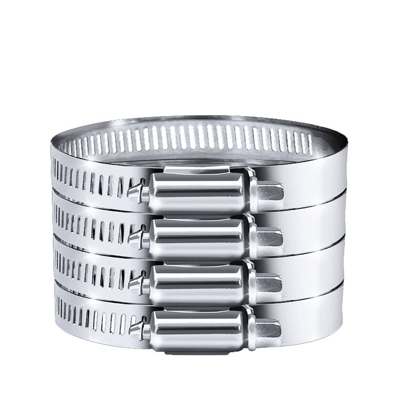 German Type Hose Clamp Adjustable Clip 201 304 Automotive Stainless Steel Hose Clamps 9mm Bandwidth W2 W4 Worm Gear Hose Clips