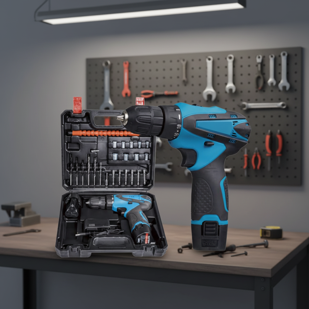 12V 21V Cordless Impact Drill Set Rechargeable Lithium Battery 3.0Ah Brushless Motor Variable Speed Torque OEM Construction