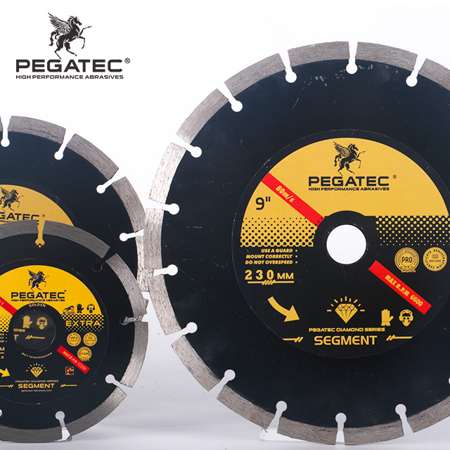 PEGATEC 9" 230mm Durable Diamond Disc For Tile,/stone Concrete Diamond Saw Blade Cutting