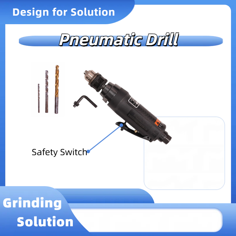High Speed 2400rpm Pneumatic Air Power Drill Tool