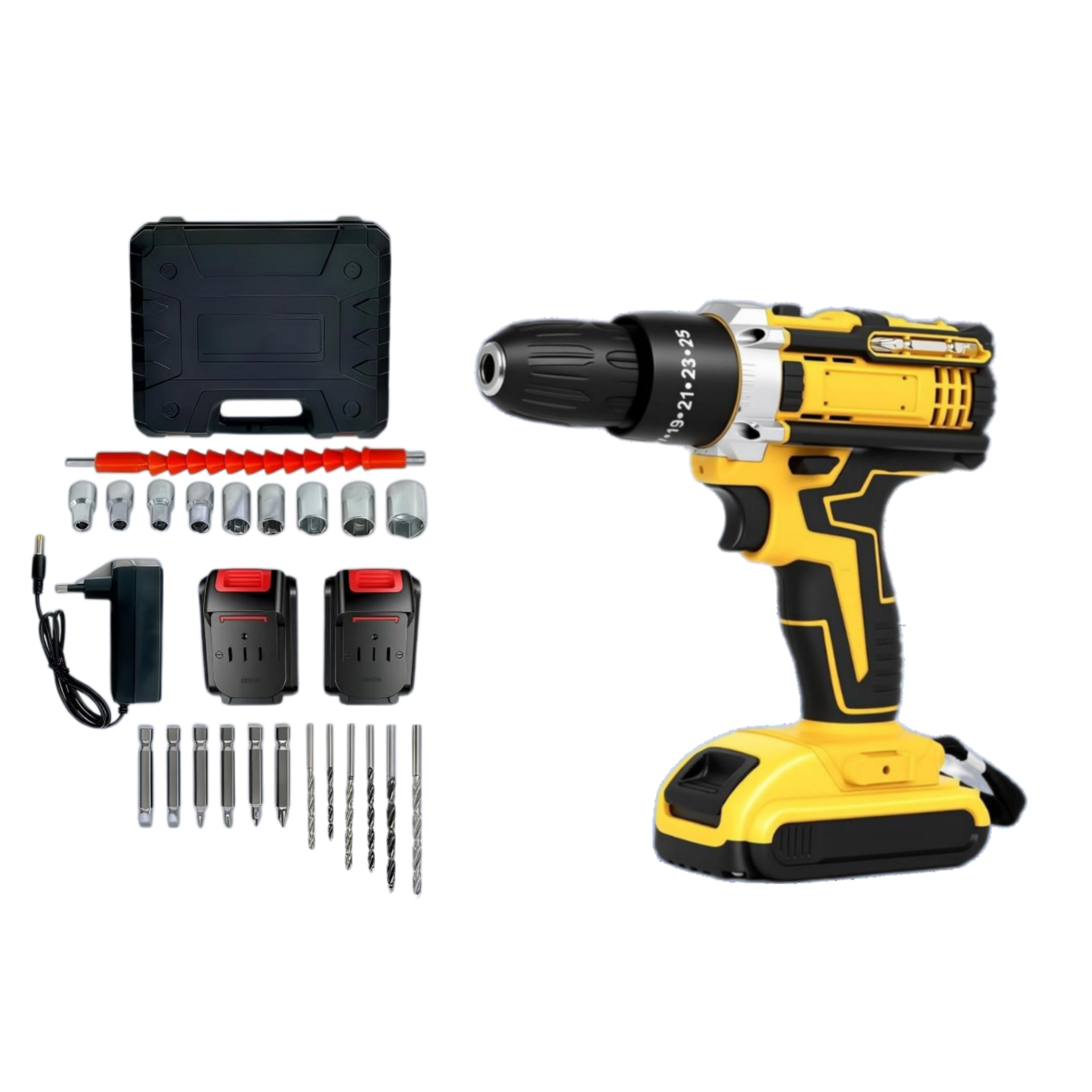 Wholesale 20V Impact Drill Tool Sets Rechargeable Lithium Battery Power Drills Cordless Drilling Machines for Woodworking