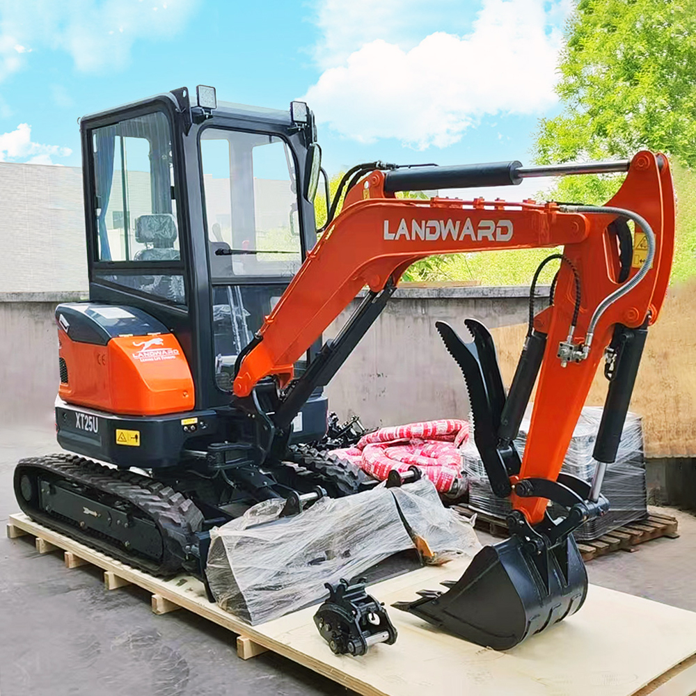 Free Shipping Kubota Excavators EPA Engine 3.5 Ton Home Small Digger 1 Ton 2 Tons LANDWARD Mini Excavator Machine For Sale