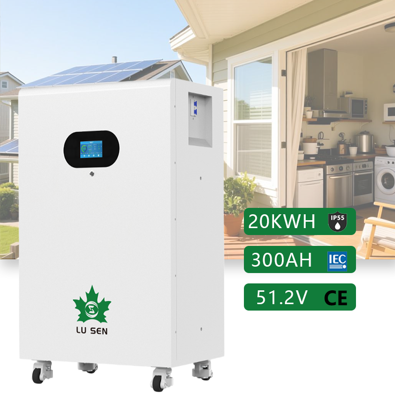 Solar Power 16KWh 15kWh Lithium Battery 51.2V 314Ah 300Ah Hybrid Grid IP65 Grade A Home Solar System Battery Storage Station