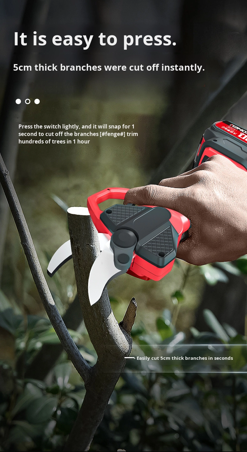 Portable Household Electric Scissors DIY Grade Power Tools with New Lithium Battery for Fruit Tree Gardening