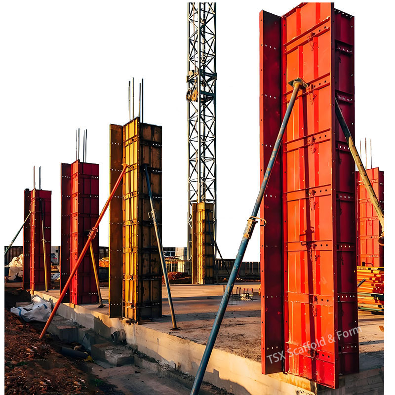 TSX Flat Steel Formwork For Concrete Construction- Adjustable,High Strength, Modular Frame. Reusable For Versatile Applications.
