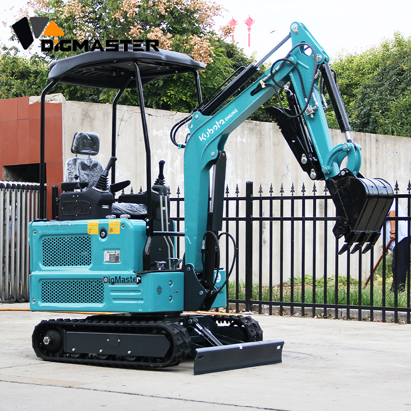 1.6 Ton Kubota Engine Mini Excavator with Hydraulic Thumb Clamp EPA Euro 5 Small Digger for Garden and Farm Factory Price