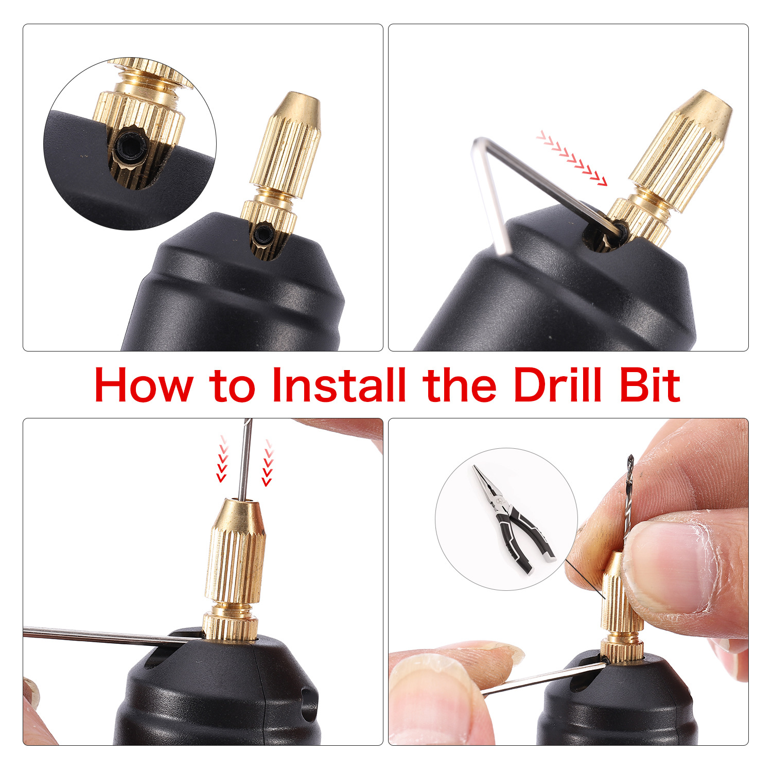 Acrylic Crystal Epoxy Pearl Punching Mini Electric Micro Hand Drill 5V2A USB Small Power Drill