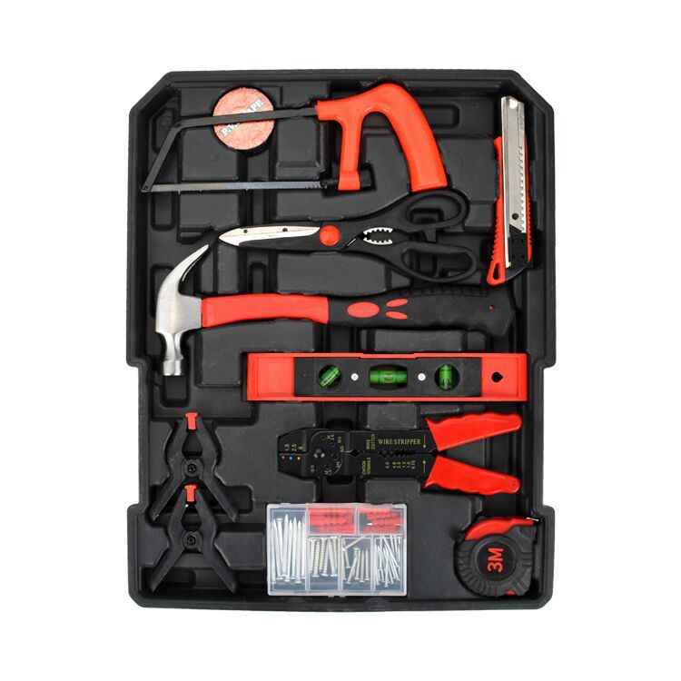 Professional Mechanic Tool Set 499-Piece Aluminium Trolley Case 186PCS Hand Tools &amp; Sockets Carbon Steel Household Tool Set