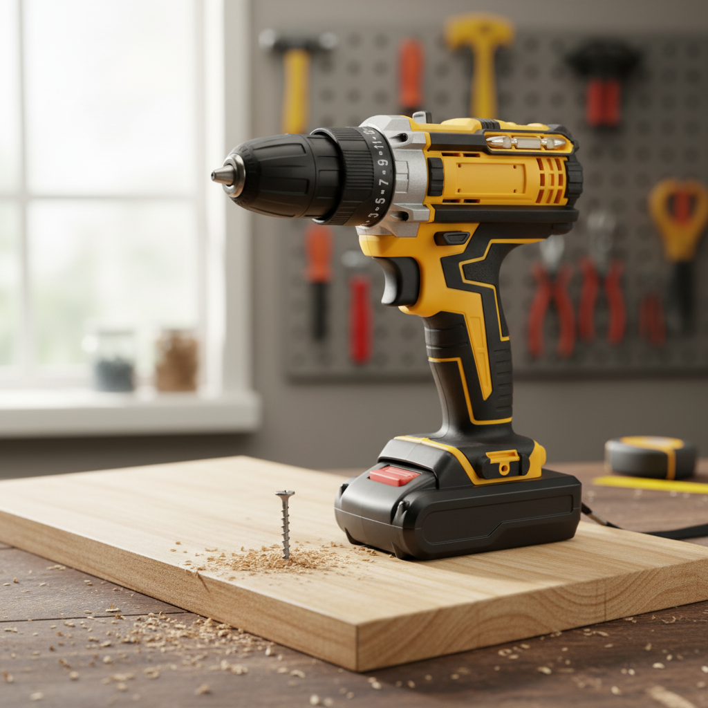 20V High Efficiency Cordless Impact Driver Portable Power Fastening Tool with 3/8 Inch Chuck for Screw Driving and Drilling