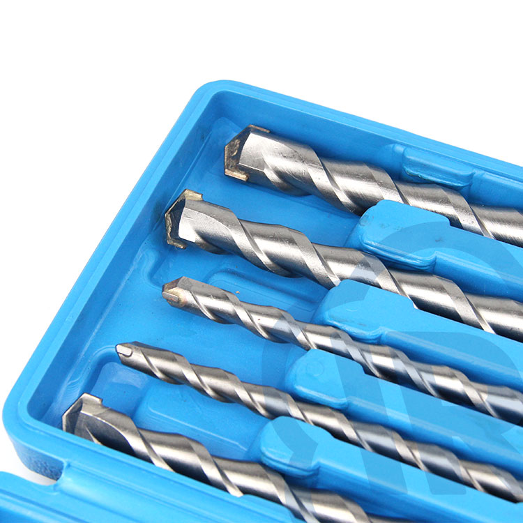 YUERONG FR-W0135 8PCS Set Factory High Quality SDS Shank YG8C Concrete Drill Bit Set for Granite
