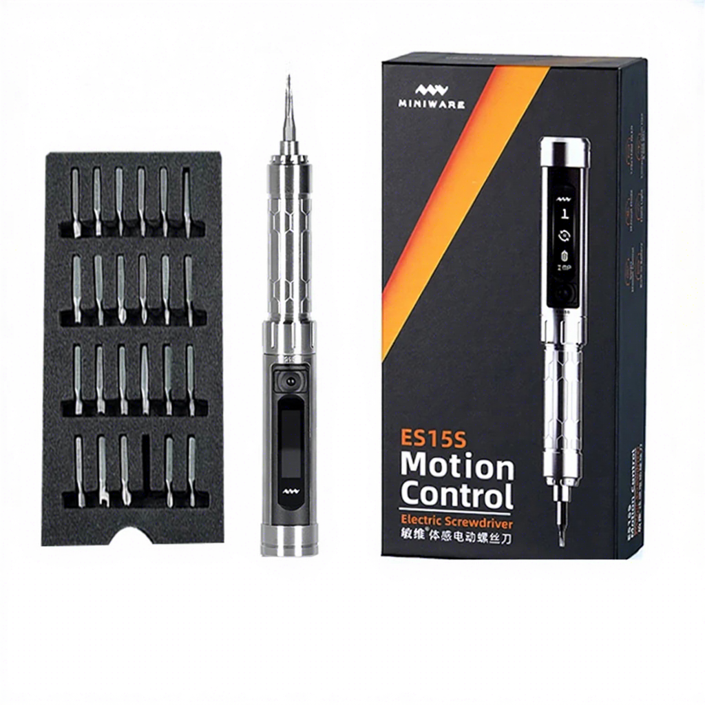 IParts Miniware ES15S Ultimate Intelligent Motion Control Electric Screwdriver Set Motion Control Electric Phone Repair Tools