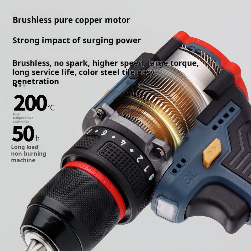 Lithium battery brushless hand drill feature 3