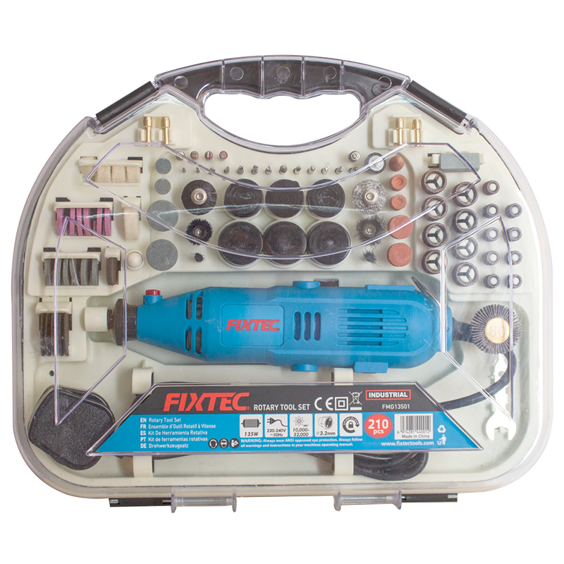 Fixtec 10000-32000rpm Grinding Polishing Tool 210PCS Accessories Mini Power Electric Rotary Tool Kit