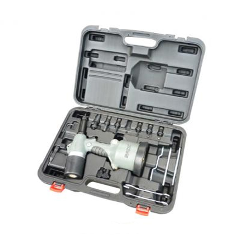Air-powered Air Riveter Fastening Tools Pneumatic Rivet Nut Set with M3-M12 Capacity and Alum. Steel/S.ST Material