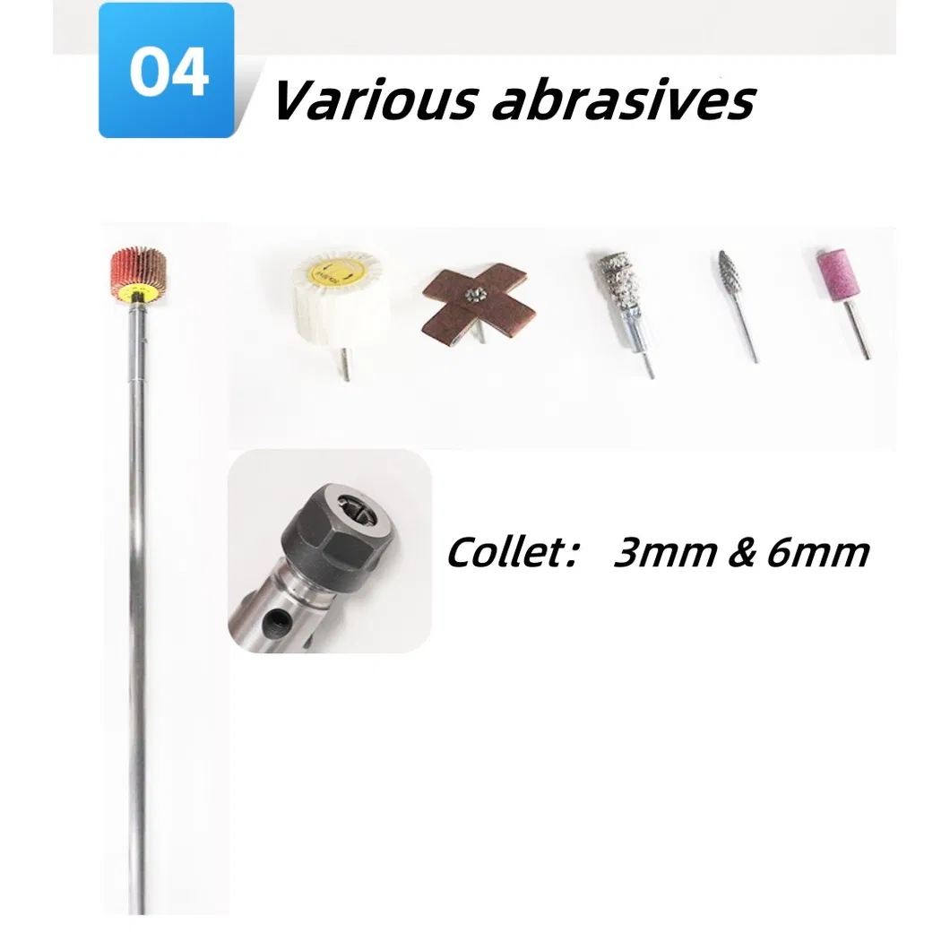 Collet size and abrasive configuration