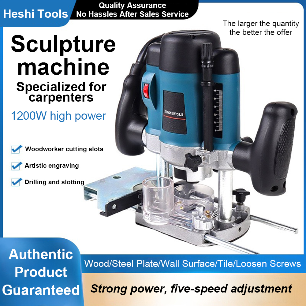 Industrial Grade Electric &amp; Battery-Powered Woodworking Router with Brushless Motor Variable Speed Engraving Machine
