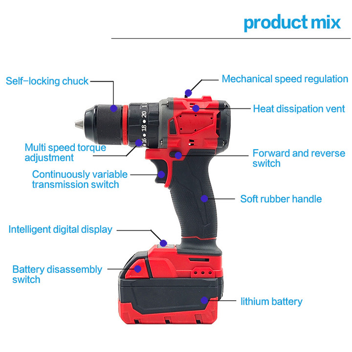 Multi-function Brushless Lithium 4PCS Home &amp; Industrial Use Power Tool Kit