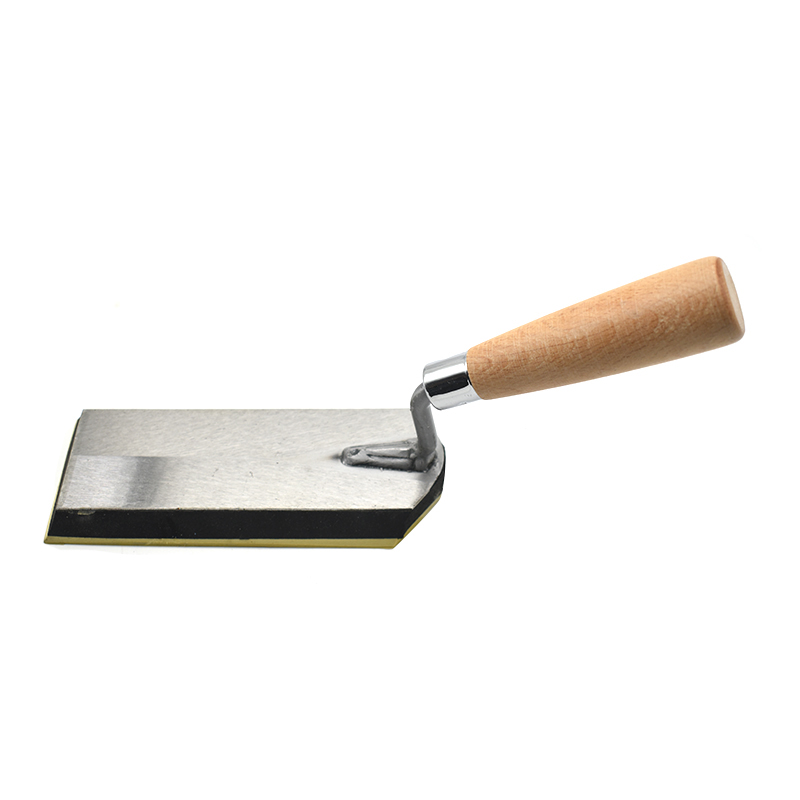 Wood Handle Square Trowel for Concrete Work & Fine-Polished Bricklaying Welding Type Tool for DIY Projects