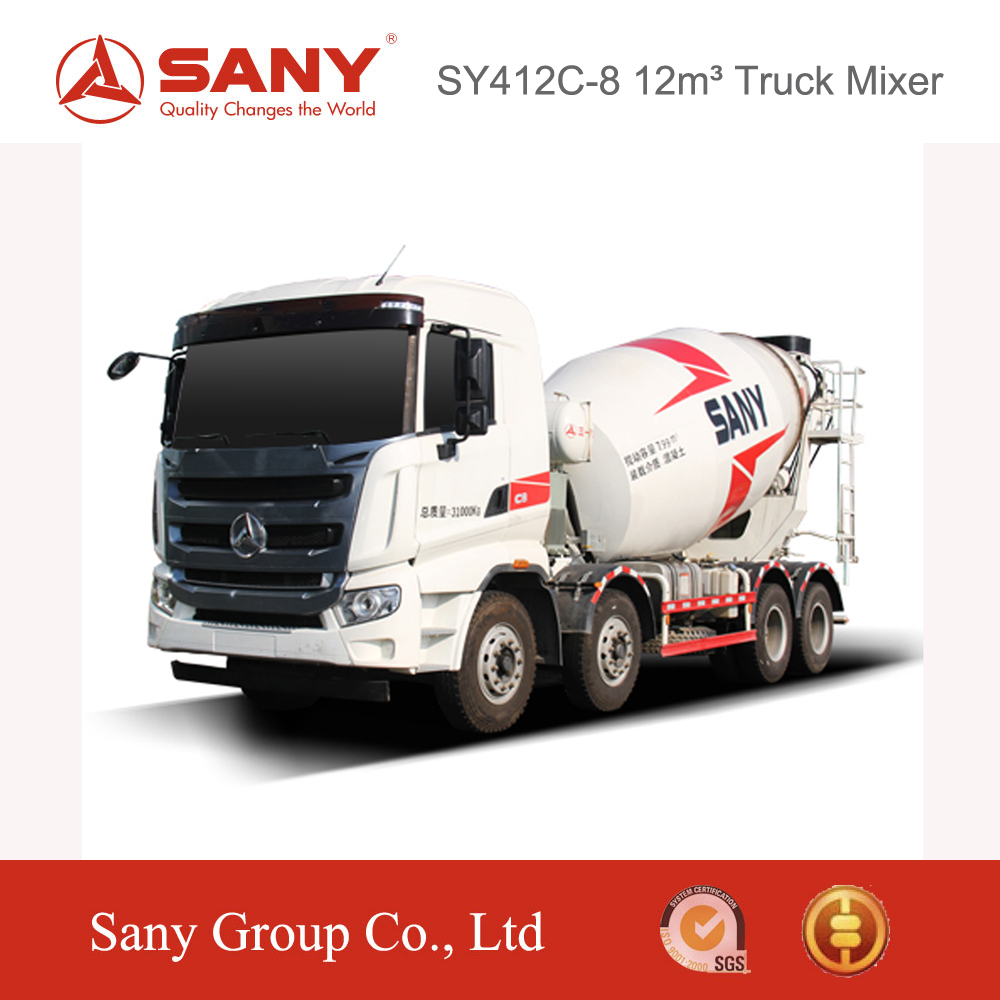 SANY SY412C 8 Concrete Mixer Truck 12m3 12 Cubic Meters Concrete Pump Truck Of Concrete Mixer Machine Price In Nepal