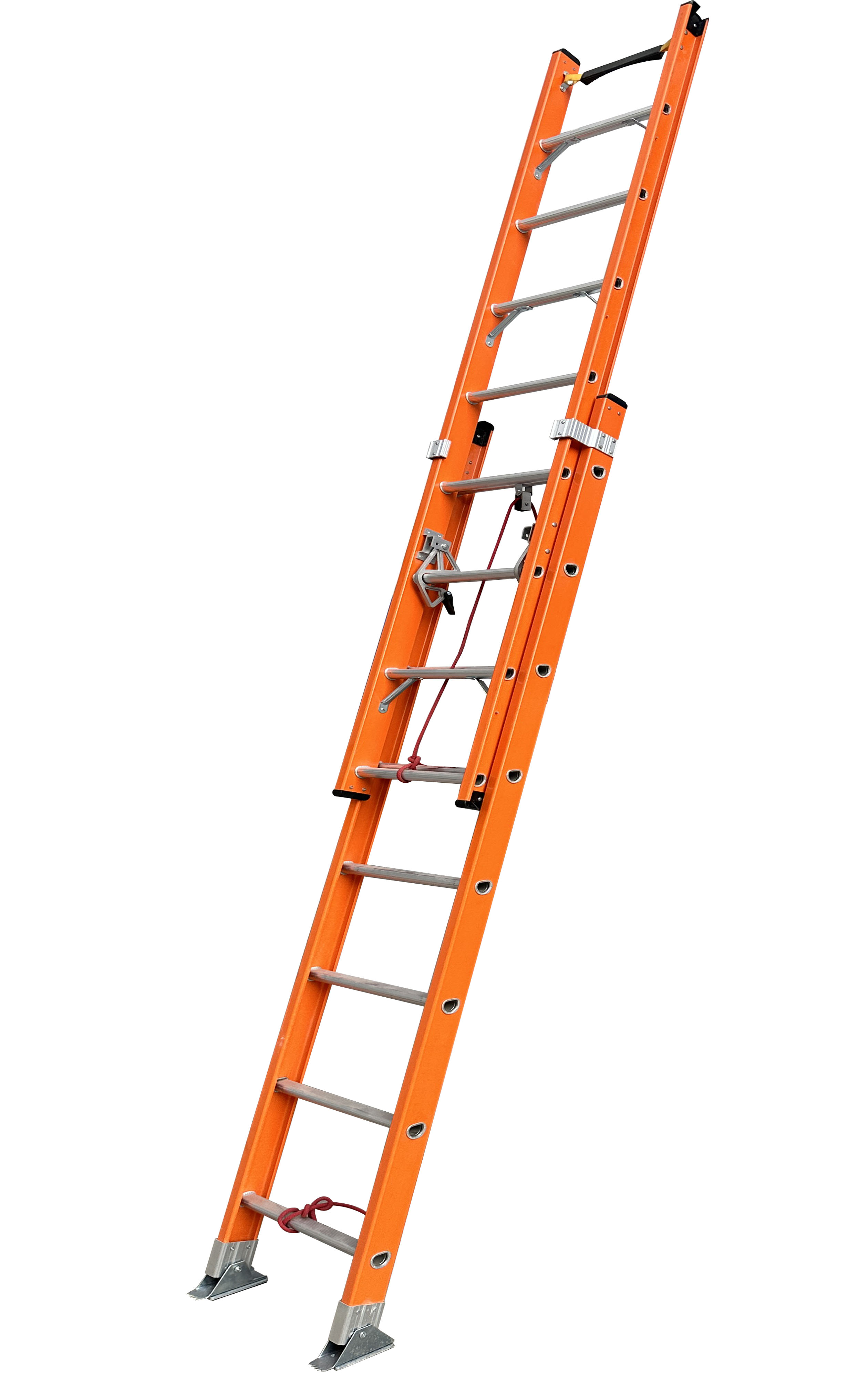 Customisation Fiberglass Extension Ladder Frp Ladder 24ft 28ft 32ft 36ft 40ft for Construction Sites and Electrical Maintenance