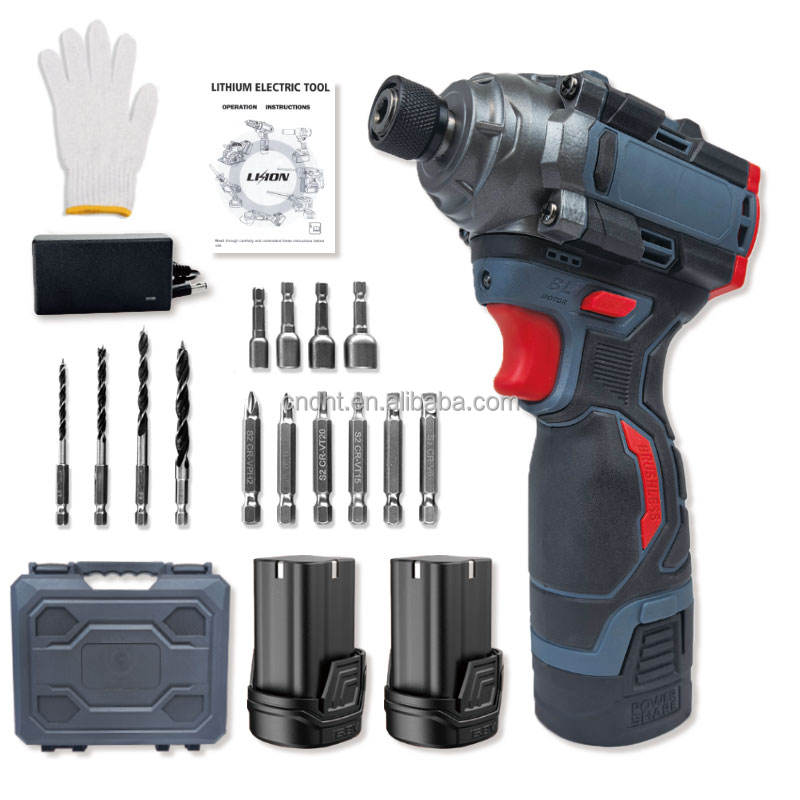Hot Selling Industrial Grade Cordless Mini Electric Drill Battery Powered Screwdriver Impact Driver Manual Type