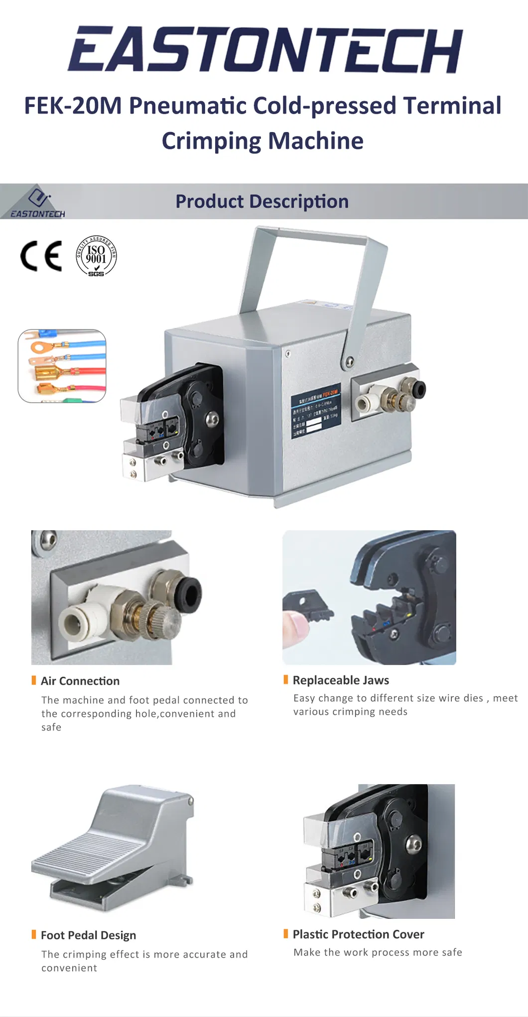 Multi-Functional Pneumatic Ferrules or Males or Females Receptacles Terminal Crimper Tool