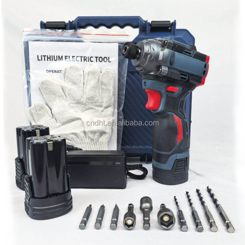 Hot Selling Industrial Grade Cordless Mini Electric Drill Battery Powered Screwdriver Impact Driver Manual Type