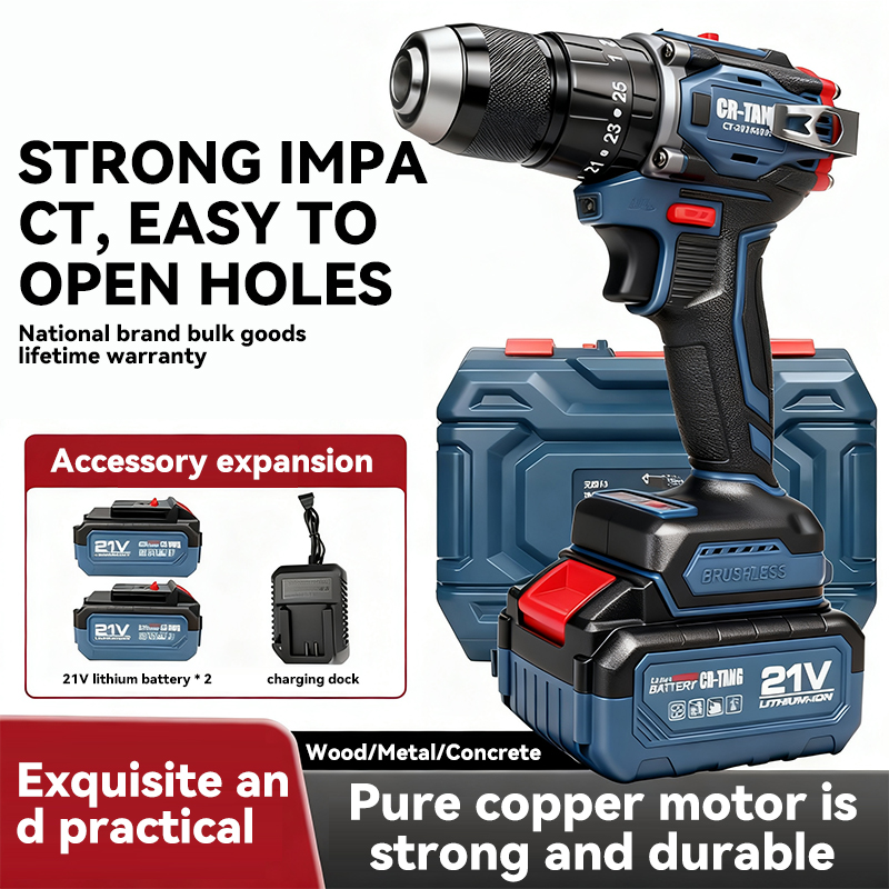 OEM Supported Electric Tool Set Brushless 36V 1.5AH Lithium Battery Cordless Hand Drill Variable Speed 35N.M Torque for
