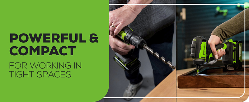 POWERFUL and COMPACT FOR WORKING IN TIGHT SPACES