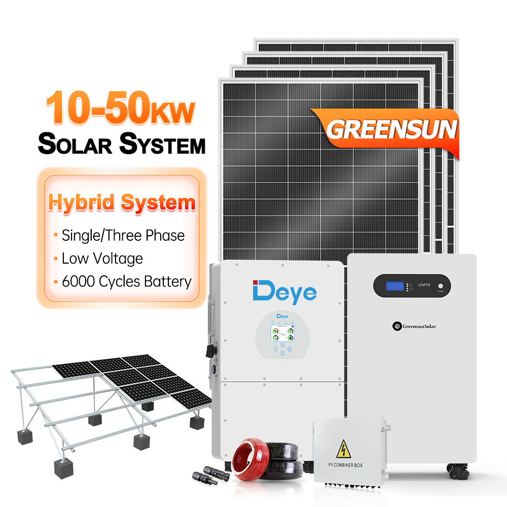 Complete Solar Panel Kit 5KW 10KW 15KW 20KW 30kw 50KW On Off Grid Lithium Battery Solar System