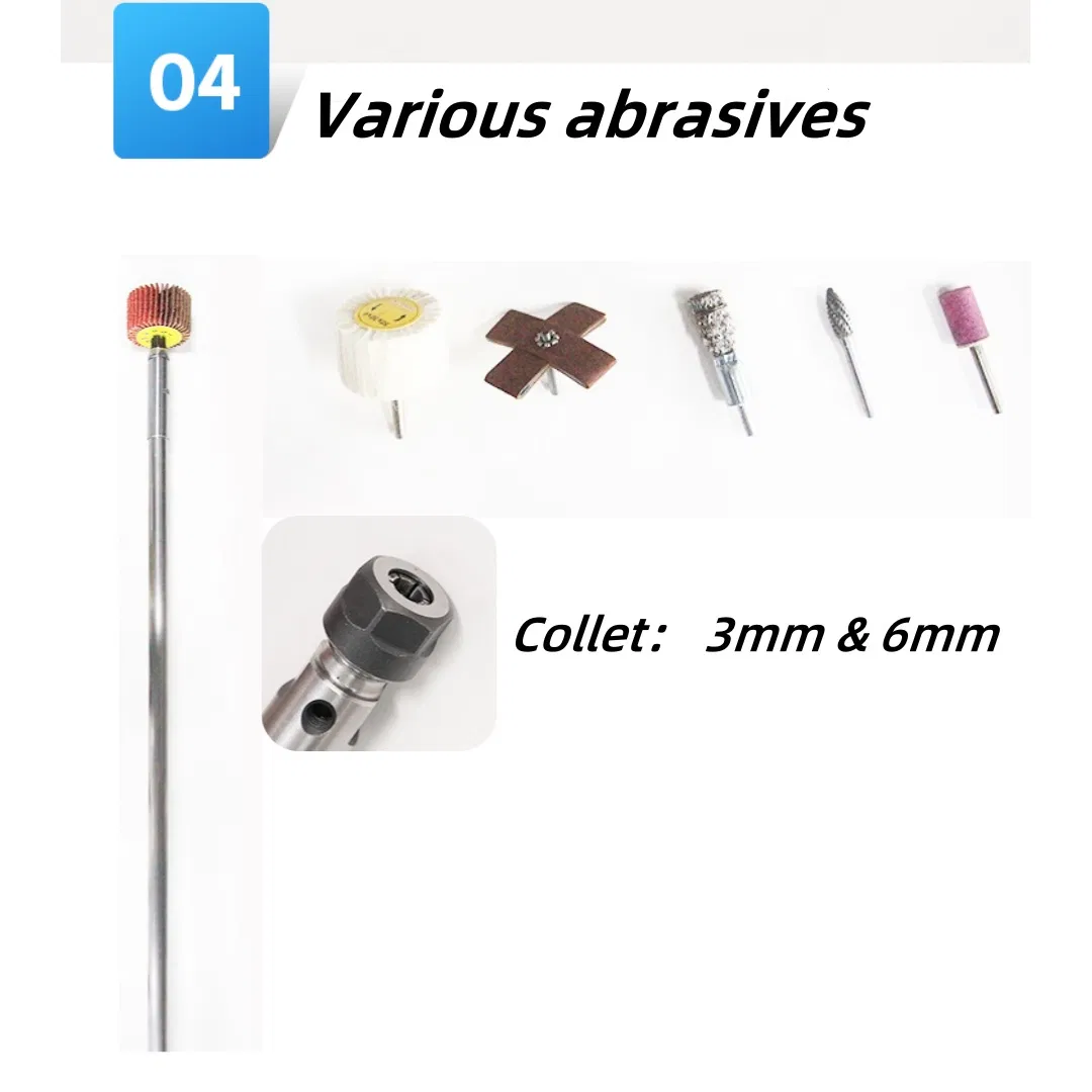 Professional Power Tools Extension Shaft Grinder Pneumatic Sander Tube Pipe Grinding Tool