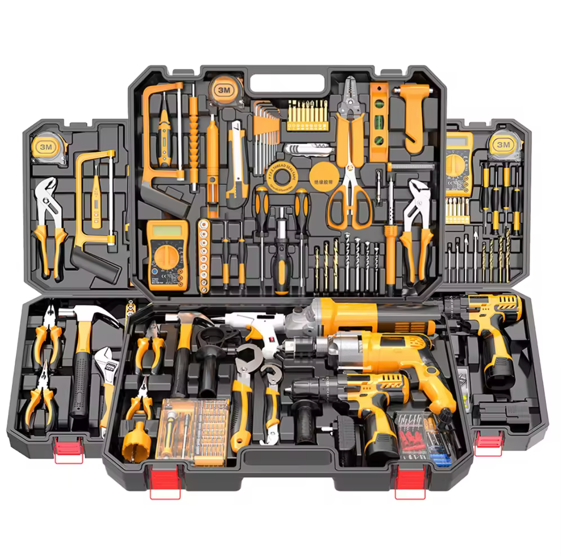 Factory Cordless Hardware Electrical Power Kit Includes Combination Box Drill Machine Set Hand Wrench Other Home Improvement