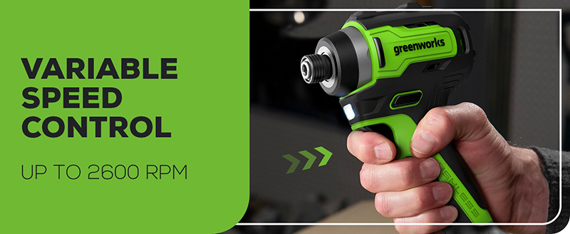 VARIABLE SPEED CONTROL UP TO 2600 RPM